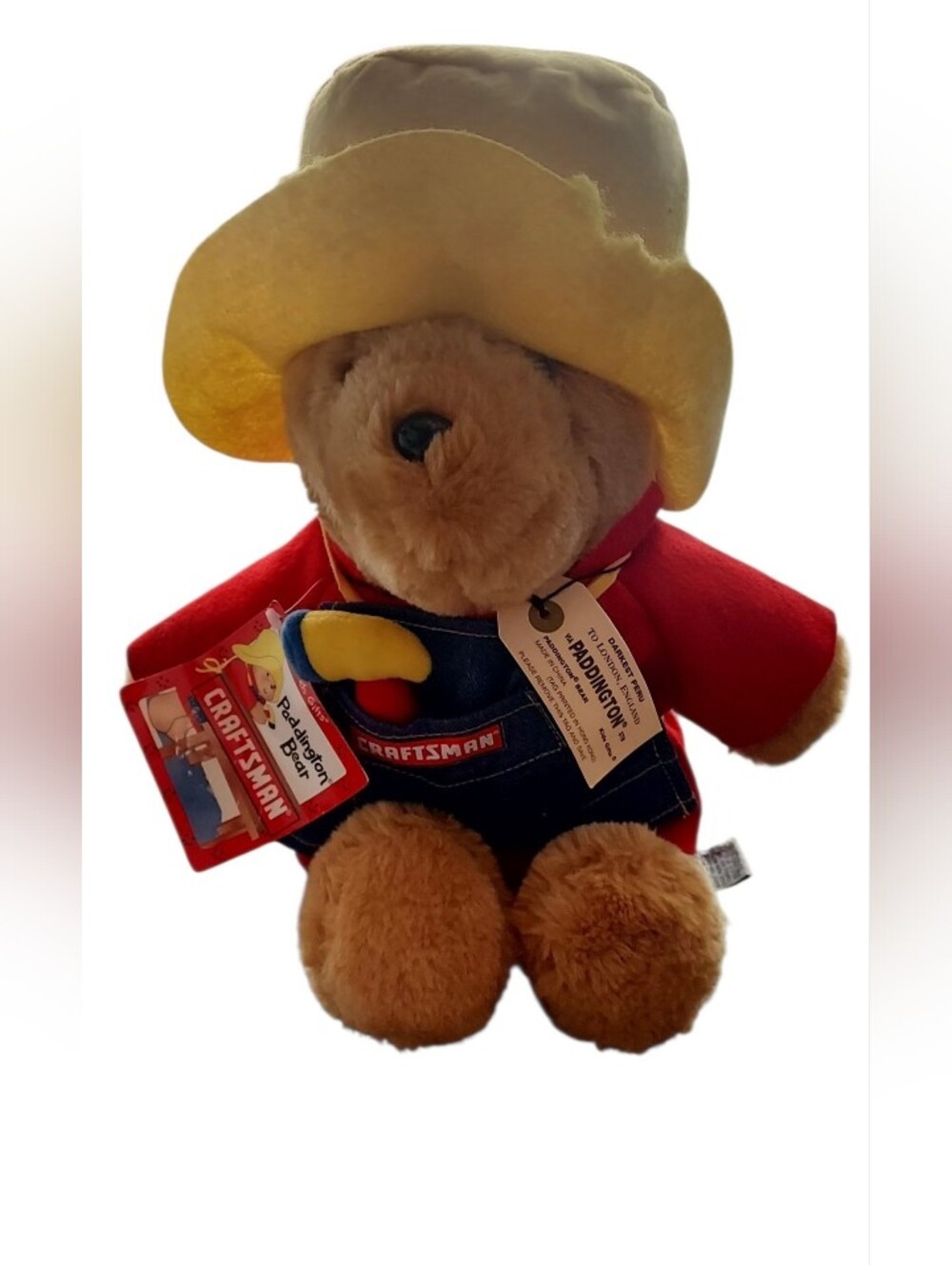 Craft Paddington Bear Plush in Red Jacket and Yellow Hat
